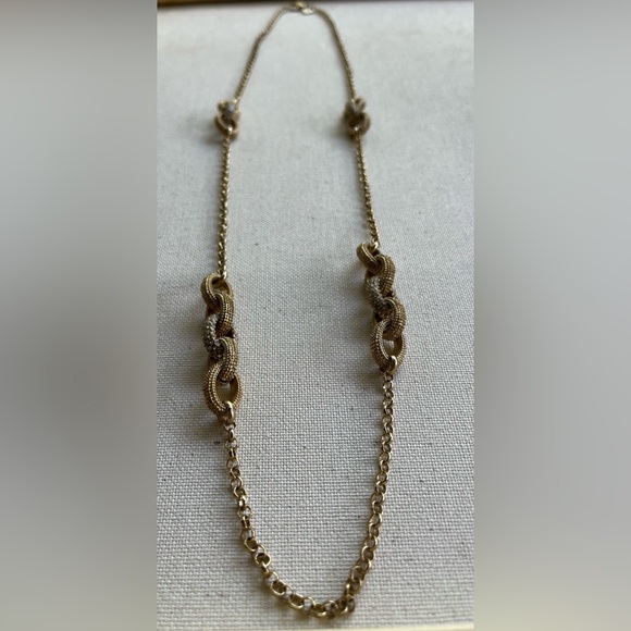 Banana Republic Jewelry - Banana Republic Gold-Tone Textured Link Necklace